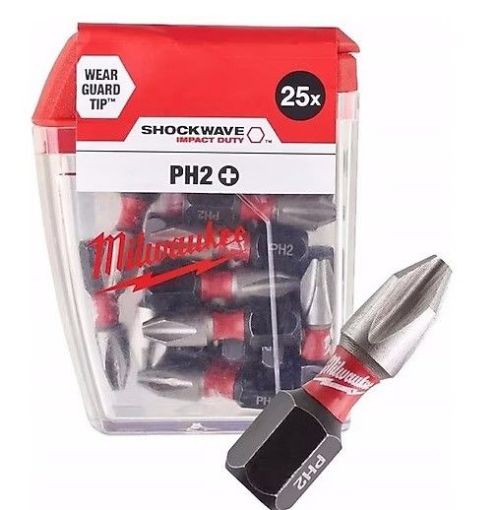 MİLWAUKEE MATKAP UCU YILDIZ 25 MM PH2 25 Lİ resmi