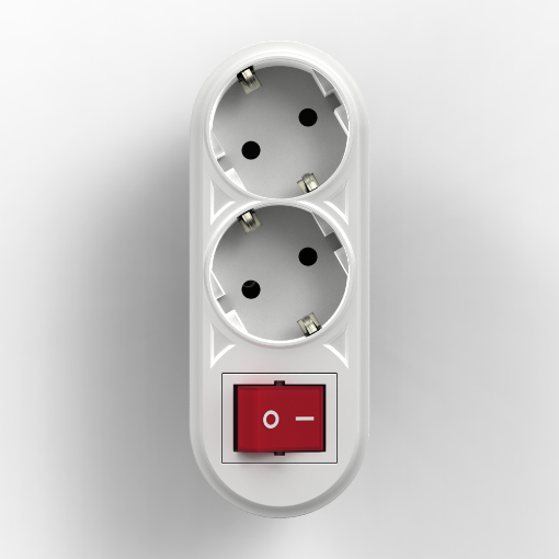 GRUP GOLYAT 2 Lİ DİKEY ANAHTARLI 106-02 FETİH resmi