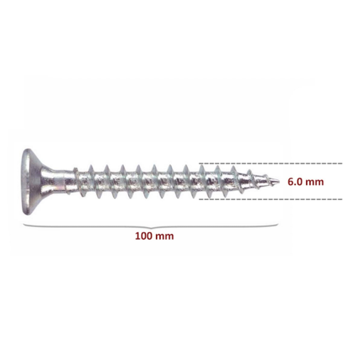 6*100 SUNTA VİDASI resmi