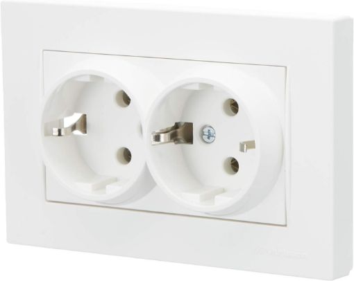 MUTLUSAN İKİLİ PRİZ BEYAZ resmi