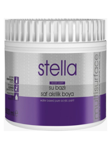 STELLA AKRİLİK SİYAH BOYA 500 ML resmi