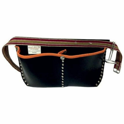 DERİ ÇİVİ ÖNLÜĞÜ İKİ CEPLİ DOST ÇELİK resmi