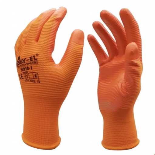 BAYEL ZEBRA NİTRİL ELDİVEN EL010 TURUNCU resmi
