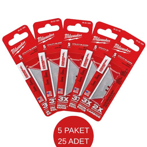 MİLWAUKEE MAKET BIÇAĞI YEDEĞİ ÇOK AMAÇLI 5*10 resmi