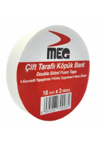 MEG KÖPÜK ÇİFT TARAFLI BANT 18MM*2MT resmi